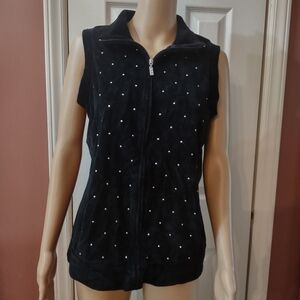 Quacker Factory women's size small fleece zip up vest